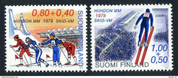 Finland B213-B214,MNH.Michel 815-816. World Ski Championships 1977.Skiing,Jump. - Ongebruikt