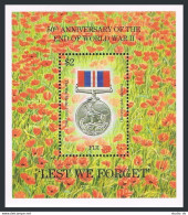 Fiji 724, MNH. Mi 730 Bl.15. End Of WW II, 50th Ann. 1995. War Medal 1939-1945. - Fiji (1970-...)