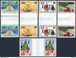 Fiji 518-522 Gutter, MNH. Michel 512-516. Christmas 1984. Church, Sailing, Tree. - Fidji (1970-...)