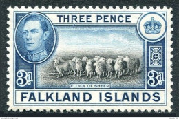 Falkland 87A, Hinged. Michel 84. King George VI.A Flock Of Sheep, 1941. - Islas Malvinas