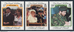 Falkland 454-456, MNH. Mi 457-459. Wedding 1986. Prince Andrew, Sarah Ferguson. - Islas Malvinas