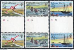 Falkland 295-297 Gutter, MNH. Michel 292-294. UPU Membership-100, 1979. - Falkland