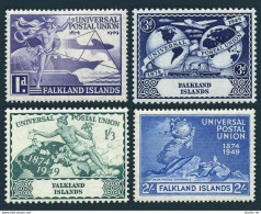 Falkland 103-106, MNH. Mi 98-101. UPU-75,1949. Mercury,Plane,Ship,Tran,Monument. - Falkland