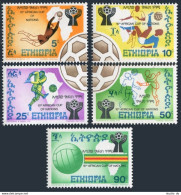 Ethiopia 763-767,MNH.Michel 849-853. 10th African Cup Of Nations,1976.Soccer,Map - Etiopía