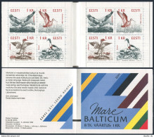 Estonia 231-234a Booklet Var 2,MNH.Mi 188-191 MH 1. Birds Of Baltic Shores, 1992 - Estonia