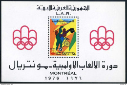 Libya 618-620,621,MNH. Olympics Montreal-1976.Bicycling,Boxing,Soccer.Symbols. - Libyen