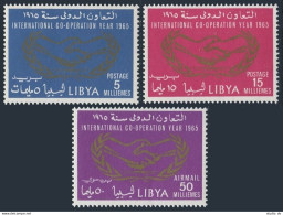 Libya 267-268,C51,C51a,MNH.Michel 175-177,Bl.9A. Cooperation Year ICY-1965. - Libya