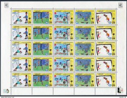 Libya 1250 Ae Sheet,MNH.Michel 1491-1495 Bogen. Children's Day 1985.Soccer Plays - Libya