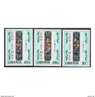 Liberia 791-793,MNH.Michel 1044-1046. Christmas 1977.Providence Baptist Church. - Liberia