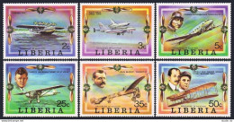 Liberia 794-799,800,MNH.Mi 1047-1052,Bl.89. Aircraft,1978.Dornier Dox,Concorde, - Liberia