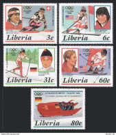 Liberia 1049-1053, 1054, MNH. Michel 1355-1359, Bl.112. Olympics Calgary-1988. - Liberia