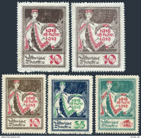 Latvia 59-63, Hinged. Michel 32 X-y,33-35. Allegory-One Year Independence, 1919. - Lettland