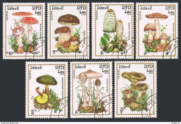 Laos 627-633,CTO.Michel 828-834. Mushrooms 1985. - Laos