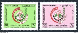 Kuwait 884-885, MNH. Mi 926-927. Arab Pharmacists' Day, 1982. Globe, Symbols. - Kuwait