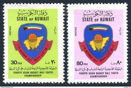 Kuwait 730-731, MNH. Michel 748-749. Asian Basketball Youth Championship, 1977. - Koweït