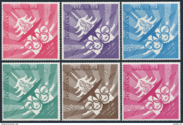 Jordan C29-C34, Hinged. Michel 501-506. Olympics Tokyo-1964. Pagoda, Torch. - Jordania