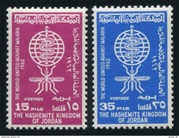 Jordan 379-380,380a,MNH.Mi 369-370,Bl.1A. WHO Drive To Eradicate Malaria,1962. - Giordania