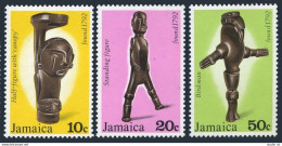 Jamaica 439-441, 441a Sheet, MNH. Mi 439-441,Bl.14. Arawak Artifacts, 1978. Map. - Jamaique (1962-...)