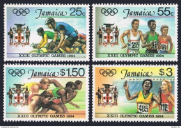 Jamaica 577-580,580a, MNH. Mi 585-588,Bl.23. Olympics Los Angeles-1984. Bicycle, - Giamaica (1962-...)