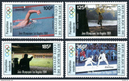 Ivory Coast C81-C85,MNH. Mi 812-815,Bl.26. Olympics Los Angeles-1984. Equestrian - Côte D'Ivoire (1960-...)