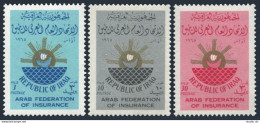 Iraq 369-371, Hinged. Mi 405-407. Arab Federation Of Insurance, 1965. Emblems. - Iraq