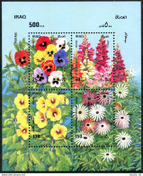 Iraq 1438 Ad Sheet, MNH. Michel 1486-1489 Bl.65. Flowers 1989. - Iraq