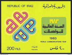 Iraq 1117, MNH. Michel Bl.37. World Communication Year, 1983. Emblem. - Irak