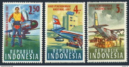 Indonesia 721-723, MNH. Mi 578-580. Aviation Day 1967. Traffic Control Tower,Jet - Indonesien