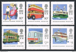 Hong Kong 594-599, MNH. Mi 615-620. Transportation 1991. Rickshaw, Bus, Tram, - Unused Stamps