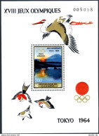 Guinea C65a-C65b Sheets, Hinged. Michel Bl.5-6. Olympics Tokyo-1964. Mt. Fuji. - Guinée (1958-...)