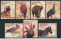 Guinea Bissau 754-760,MNH.Michel 982-988.  Maps,Fauna 1988:Mammals,Birds. - Guinée-Bissau