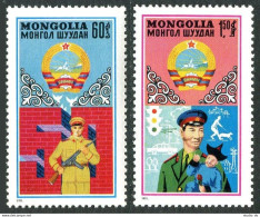 Mongolia 631-632, MNH. Michel 641-642. People's Army & Police, 50th Ann. 1971. - Mongolie