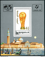 Mongolia 1845,MNH.Michel 2128 Bl.146. World Soccer Cup Italy-1990.Trophy. - Mongolie