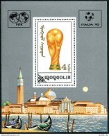 Mongolia 1845,MNH.Michel 2128 Bl.146. World Soccer Cup Italy-1990.Trophy. - Mongolia