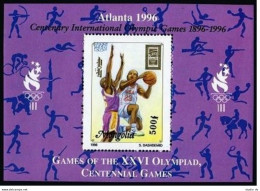 Mongolia 2246A-2246B,MNH.Michel Bl.259-260.Olympics Atlanta-1996.Basketball,Judo - Mongolei