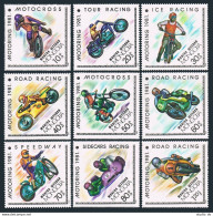 Mongolia 1157-1165, MNH. Michel 1358-1366. Motorcycles Racing, 1981. - Mongolië