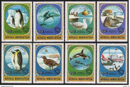 Mongolia 1137-1144,1145,MNH. Antarctic Animal,explorations,1980.Penguins,Whales, - Mongolië