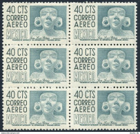 Mexico C211 Block/6,MNH.Michel 1027A. Air Post 1956.San Louis Potosi,head. - Mexique