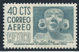 Mexico C220Dm Perf 11.5x11, MNH. Mi 1027C. Air Post 1960. San Louis Potosi,head. - Mexico