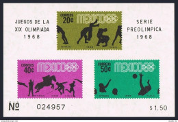 Mexico 992a, 995a, MNH. Michel 1271-1276, Bl.11-12. Olympics Mexico-1968. - Mexiko