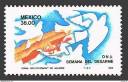 Mexico 1410 Block/4,MNH.Michel 1956. UN Disarmament Week,1985.Doves. - Mexico