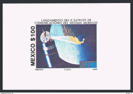 Mexico 1423,MNH.Michel 1969 Bl.32. Morelos & Telecommunications Satellite Launch - Mexique