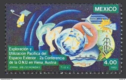 Mexico 1284 Block/4,MNH.Michel 1831. UN Conference:Peaceful Uses Of Outer Space. - Mexique