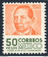 Mexico 1081, Wmk 300, MNH. Michel . Benito Juarez, 1975. - Mexico