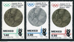 Mexico 1205-1207 Bl./4,MNH.Mi 1718-1720. Olympics Moscow-1980.Misha,Rings,Medals - México
