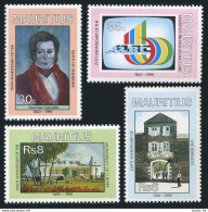 Mauritius 725-728,MNH.Mi 706-709. Events 1990.Mauritian Television,Deajardins, - Mauritius (1968-...)