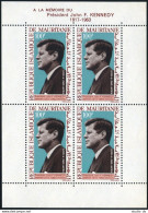 Mauritania C40a Sheet, Hinged. Michel Bl.3. President John F. Kennedy. 1964. - Mauritanie (1960-...)