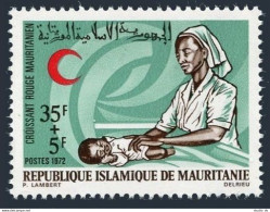 Mauritania B18,MNH.Michel 434. Red Crescent Society,1972.Nurse Tending Infant. - Mauritanië (1960-...)