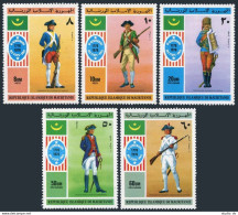 Mauritania 341-342, C160-C163, MNH. Mi 528-532, Bl.14. USA-200, 1976. Uniforms - Mauretanien (1960-...)