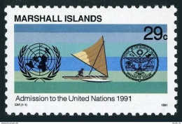 Marshall 411, MNH. Michel 376. Admission To UN, 1991. Canoe. - Islas Marshall